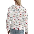 thumbnail image 7 of Wukai Cute Dinosaur Print Womens Hoodies Fleece Sweatshirts Long Sleeve Sweaters Pullover Fall Outfits Winter Clothes-Small, 7 of 7