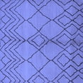 thumbnail image 1 of Ahgly Company Indoor Square Solid Blue Modern Area Rugs, 4' Square, 1 of 4