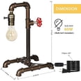 thumbnail image 2 of Retro Table Lamp 2 Pack Industrial Steampunk Style Bronze, 2 of 3