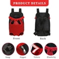 thumbnail image 2 of Mochila Para Mascotas Bolsa de transporte para gatos Mochila para perros de malla transpirable para perros pequeños Gatos (Rojo XL), 2 of 7