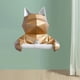 thumbnail image 5 of Soporte de Papel Higiénico Montado en Pared de Dibujos Animados, Soporte de Tejido de Resina para Oficina de Hotel, Baño or, Arte, Decoración Cat_Golden Macarena Rejilla para pañuelos de pared, 5 of 8