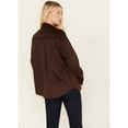 thumbnail image 4 of Cleo + Wolf Women's Faux Suede Shacket Chocolate X-Large  US, 4 of 4