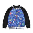 thumbnail image 1 of WEIYLL Hauts pour Garçons Tendance Hiver Manches Longues Imprimés à Capuche Veste Bleue Douce pour 3-4 Ans, 1 of 6