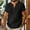 Black, variant on Jyeity Shirts for Men Breathable Casual Linen,Short Sleeve V-Neck T Shirts Tops L