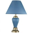 thumbnail image 2 of ORE International 27" Urn-Shaped Ceramic Table Lamp with Linen Shade in Blue, 2 of 2