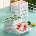 thumbnail image 4 of Ounissouiy Molde de hielo bandeja caja de almacenamiento contenedor fiesta Cocina y Comedor Azul, 4 of 6