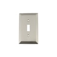 thumbnail image 1 of Nostalgic Warehouse 720022 Deco Switch Plate with Single Toggle, Satin Nickel, 1 of 3