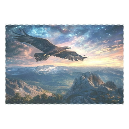 

Ryvnso 1 Piece Placemats Eagle Dining Mats Heat-Resistant Non-Slip Washable Table Mat