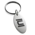 thumbnail image 1 of Stainless Steel Letter C Initial Empire Monogram Engraved Small Oval Charm Keychain Keyring, 1 of 1