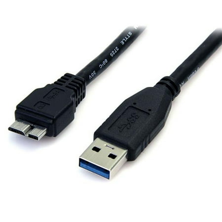 UPC: 0065030854252 | StarTech.com 0.5m (1.5ft) Black SuperSpeed USB 3.0 Cable A to Micro B – M/M