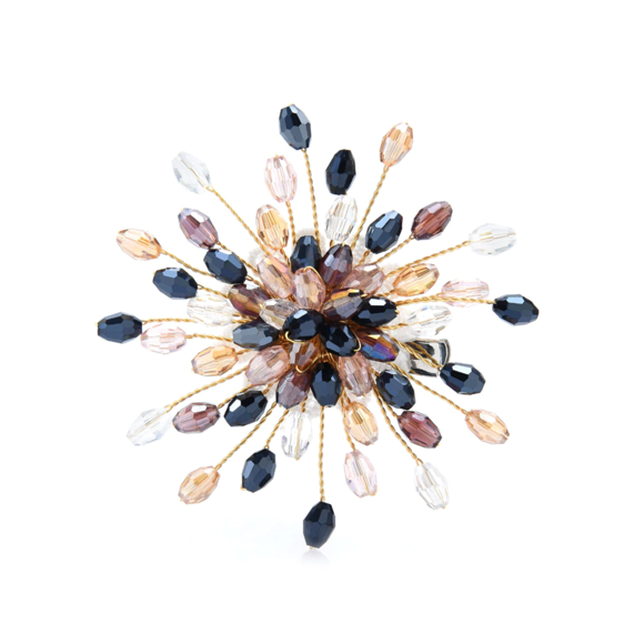 Don't Ask Broche Éclat d'Étoile en Cristal Bleu Marine et Mauve pour Femmes – Broche Éclat d'Étoile en Cristal Étincelante