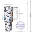 thumbnail image 2 of Colorful Pumpkin Halloween Pattern Tumbler with Handle and Lid,40oz Double Wall Vacuum Insulated Tumbler,Cups Gift for Women and Men, 2 of 7