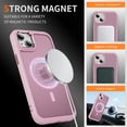 thumbnail image 2 of Dteck Magnetic Case for iPhone 15 Compatible with MagSafe & Magnetic Car Phone Mount, Slim Translucent Matte Shockproof with Anti-Fingerprint Phone Case,Pink, 2 of 8