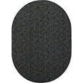 thumbnail image 1 of Indoor Outdoor custom size area rugs made in USA comes in Ten colors and Nine shapes rectangular,round,square,runners,oval,hexagon,octagon,half round - Black, 6' x 9' Oval Area Rugs, 1 of 1