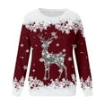 thumbnail image 4 of Ugly Christmas Sweatshirts for Women Funny Xmas Elk Graphic Print Pullover Holiday Long Sleeve Crewneck Tops, 4 of 4
