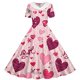 thumbnail image 4 of Vestido de manga corta con cuello vuelto para niñas Vestido elástico de manga corta para niñas Vestido skater con volantes de corte A Vestido de recital escolar Vestido de manga corta con cuello vuelt, 4 of 6