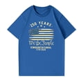 thumbnail image 4 of 250 Years We The People Semiquincentennial 1776 2026 Oversized Short Sleeve T Shirt American Flag Print Top Blue XL, 4 of 5