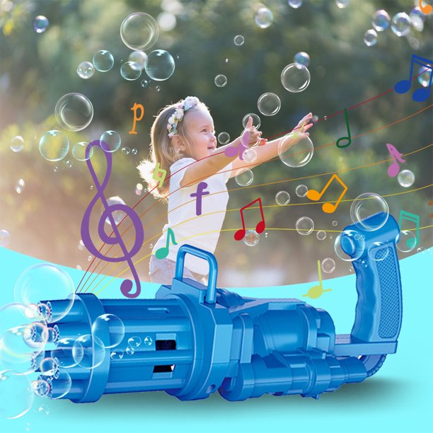 Pistola de burbujas Gatling automática para niños juguete de jabón agua Tmvgtek máquina de burbujas eléctrica regalo