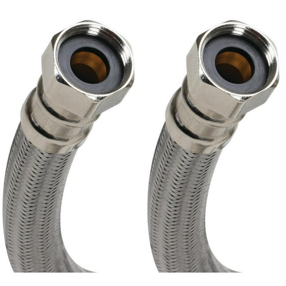 Fluidmaster B1H12 Braided Stainless Steel Water Heater Connector 12"