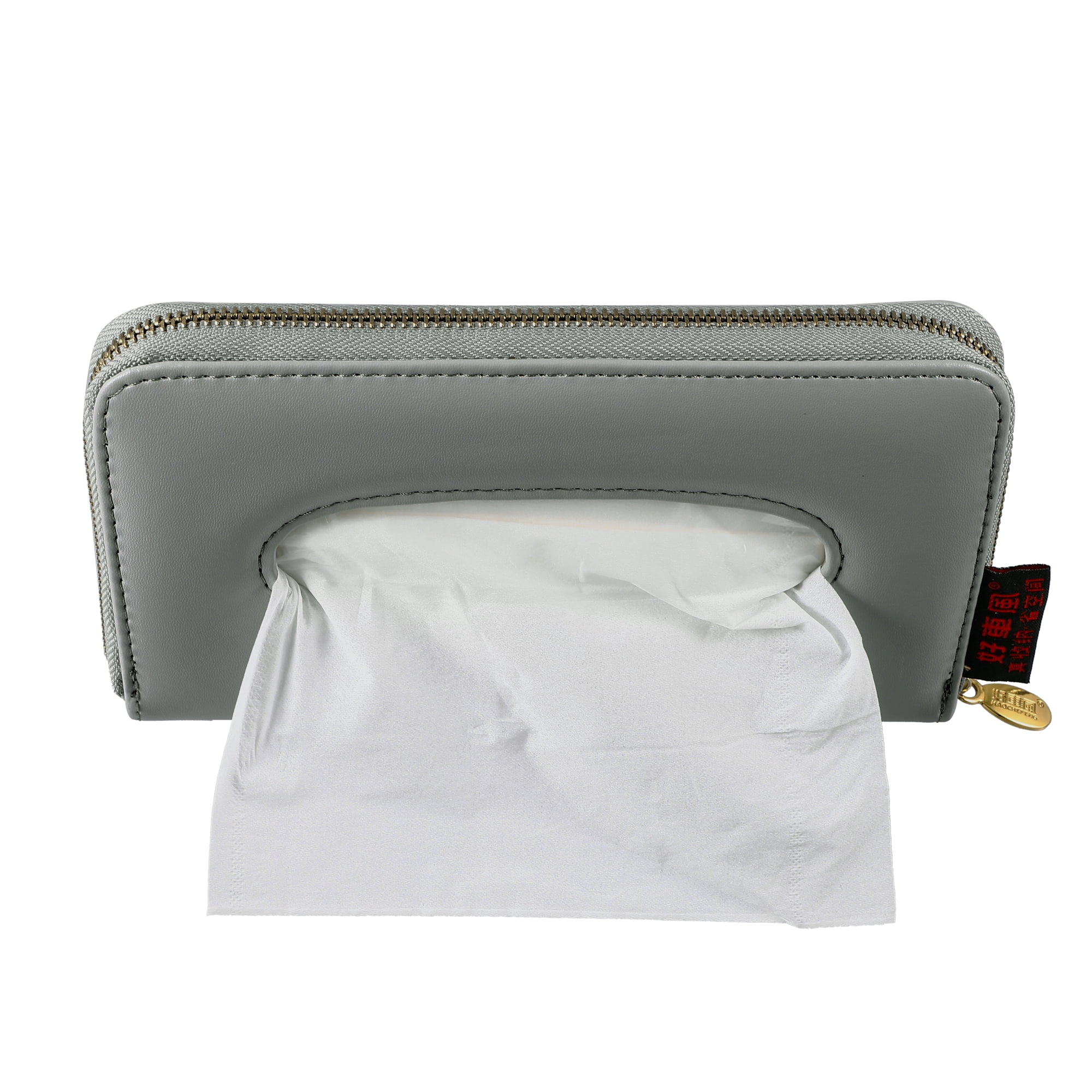 Unique Bargains Car Sun Visor Backseat Tissue Napkin Box Holder Case Gray