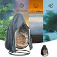 thumbnail image 3 of Funda para silla columpio (gris con cremallera 115 * 190 cm) - Funda para silla con forma de capullo de huevo con cremallera, impermeable para exteriores, resistente al viento, duradera y resistente, 3 of 5