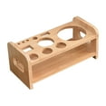 thumbnail image 4 of Soporte para herramientas de coctelería, soporte para coctelera, soporte de mesa de madera duradero para principiantes, soporte de exhibición práctico Soledad Estante de madera, 4 of 10