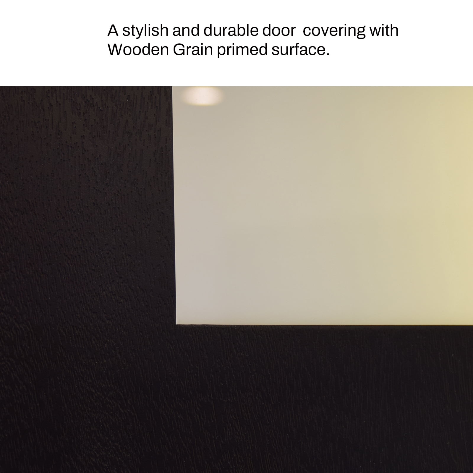 36 x 80 Fiberglass Entry Door with Brickmould, Frosted Glass, Black Finishe Knock-Down Fiberglass Door, Cfor Home Front Entrance, Le Ft Hand Inswing