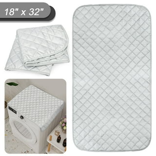 Houseables Ironing Blanket, Magnetic Mat Laundry Pad, 18.25 inchx32.5 inch, Gray, Quilted, Washer Dryer Heat Resistant