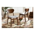 thumbnail image 2 of Baxton Studio Grey Fabric Upholstered and Walnut Brown Finished Wood 2-Piece Dining Chair Set, 2 of 17