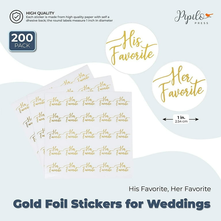 Wedding Gold Foil Word Stickers - 2 Sheets Stickers