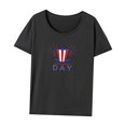 thumbnail image 3 of Camiseta básica de verano para mujer, ajuste regular, para el trabajo, mochilero, viaje, uso diario SG, 3 of 7