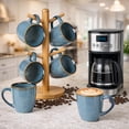 thumbnail image 5 of AmorArc Ceramic Coffee Mugs Set of 6, 12oz Stoneware Coffee Mugs Set For Dad Mom Women MEN, Light Weight Coffee Cups for Latte/Tea/Beer/Hot Cocoa, Dishwasher & Microwave Safe,Space Blue, 5 of 7