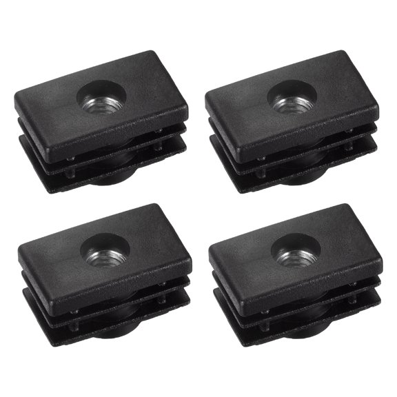 4Pack Inserts for Rectangle Tubes with M6 Thread, for 0.98"x0.59" OD Rectangle Tube Furniture Leg Plug