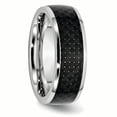 thumbnail image 4 of Cobalt Black Carbon Fiber Inlay 8mm Polished Band Size 8, 4 of 6