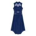 thumbnail image 7 of Alvivi Women Lyrical Dance Dress Sequins Tank Leotard Modern Contemporary Dancewear Costume Navy Blue XL, 7 of 7