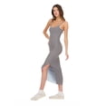 thumbnail image 2 of Forever 21 Women’s Rib Midi Dress with Slight Scoop Back, Slim Fitted Silhouette and Stretch Fabric for Everyday Casual to Elevated Styling, Blue, Large, 2 of 6