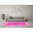 thumbnail image 3 of Ahgly Company Indoor Round Oriental Pink Traditional Area Rugs, 4' Round, 3 of 4