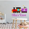 thumbnail image 3 of ALPHABET - Multicolored Home Art Train & Albatross Bird Decoration Letter A Alphabet Design Vinyl Adhesive Wall Decal - Kids Nursery Bedroom Customized Name Lettering Art Wall Décor Sticker 30" x 21", 3 of 3