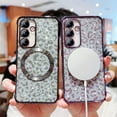 thumbnail image 2 of for Samsung Galaxy S23 FE 5G Case Magnetic Compatible with MagSafe Cute Leopard Bling Glitter Women Phone Case Luxury Plating Clear Camera Cover Shockproof Soft Bumper for S23 FE 6.4" (Black), 2 of 9