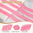 thumbnail image 3 of 11 Yard Braid Trim, 0.7" Wide Braid Lace Ribbon Gimp Trim Strap for DIY Craft Sewing Accessories Costume Home Decoration, Fluorescent Pink, 3 of 7