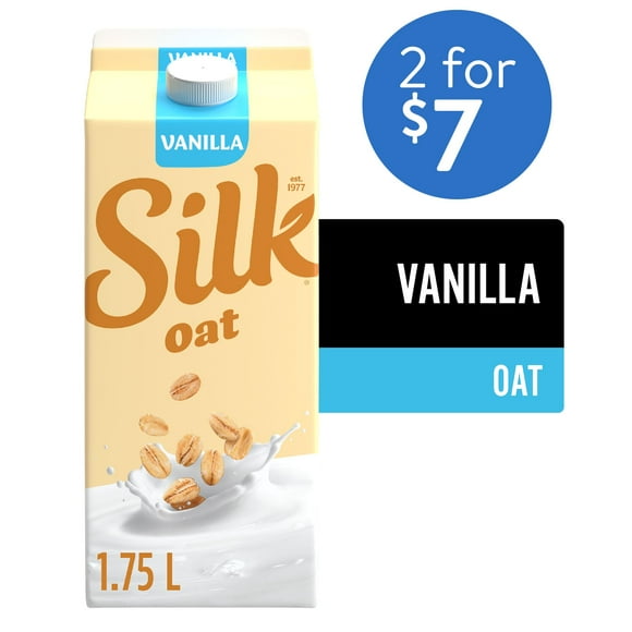 Silk Oat Milk Alternative, Vanilla, Dairy Free, 1.75 L