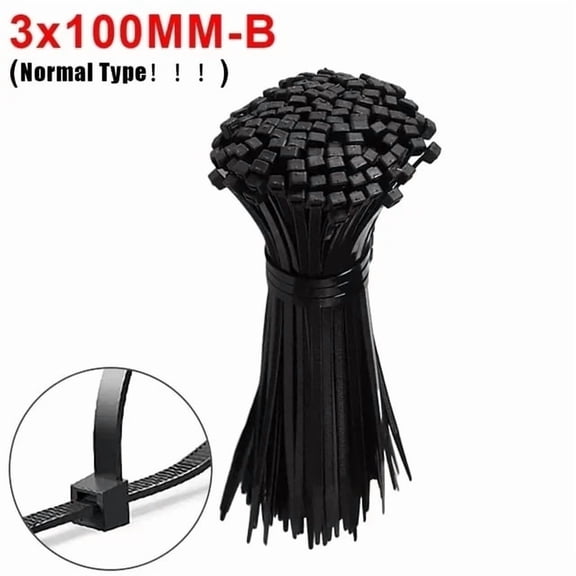 500/100PCS Screw Hole Cable Ties Reusable Fixed Nylon Cable Ties Self-locking Cord Ties Straps Fastening Loop Office Organizer