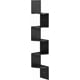 thumbnail image 2 of VASAGLE Estantería Esquinero, Librería Estantería, Estante de Pared flotante de 5 Niveles con Diseño en Zigzag, Estantería para Libros, Negro, 2 of 5
