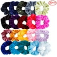 thumbnail image 2 of TekDeals 20 Pcs Hair Scrunchies Velvet Elastic Hair Bands Scrunchy Hair Ties Ropes Scrunchie for Women Girls and Ladies Hair Accessories - 20 Assorted Colors, 2 of 7