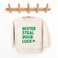 thumbnail image 3 of Bump and Beyond Designs Mister Steal Your Luck, Boys St. Patrick's Day Sweatshirt (Heather Grey 7), 3 of 5