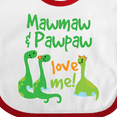thumbnail image 4 of Inktastic Mawmaw and Pawpaw Love Me Boys Baby Bib, 4 of 4