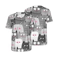 thumbnail image 3 of Daiia Cats Group Mens Baseball Jersey Button Down Shirts Short Sleeve Sports Uniforms-Medium, 3 of 9