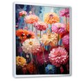 thumbnail image 2 of Designart "Subdued Zinnias Meadow I" Zinnias Floater Framed Canvas Prints, 2 of 5