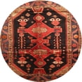 thumbnail image 1 of Ahgly Company Machine Washable Indoor Round Traditional Saffron Red Area Rugs, 4' Round, 1 of 7