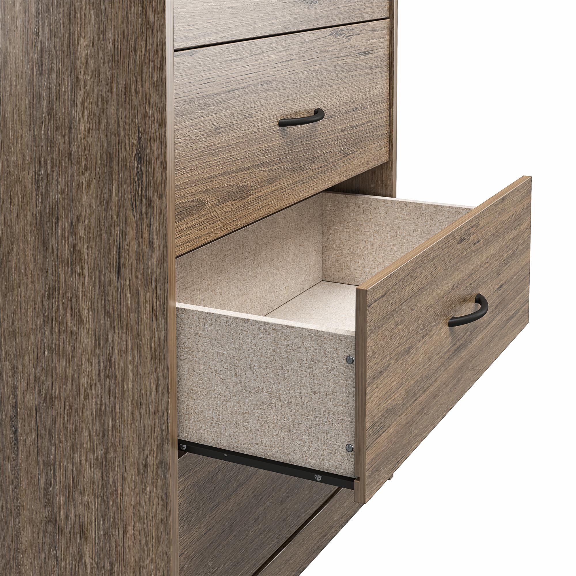 Mainstays Classic 4 Drawer Dresser Rustic Oak Walmart